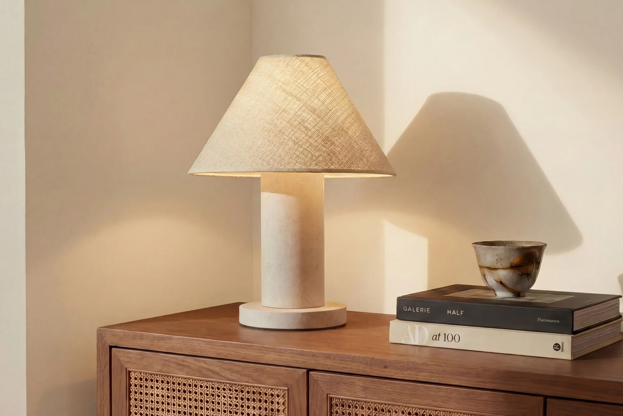 Natural Linen Paton Table Lamp - Image 5