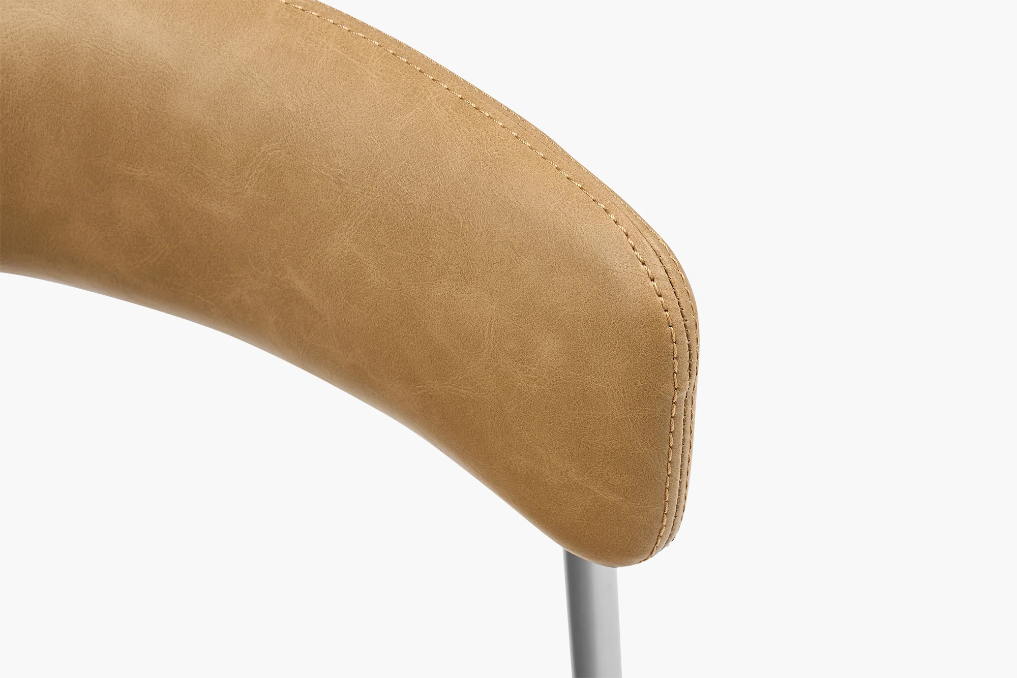 Tan Bellino Dining Chair Stainless Steel Legs - Image 4