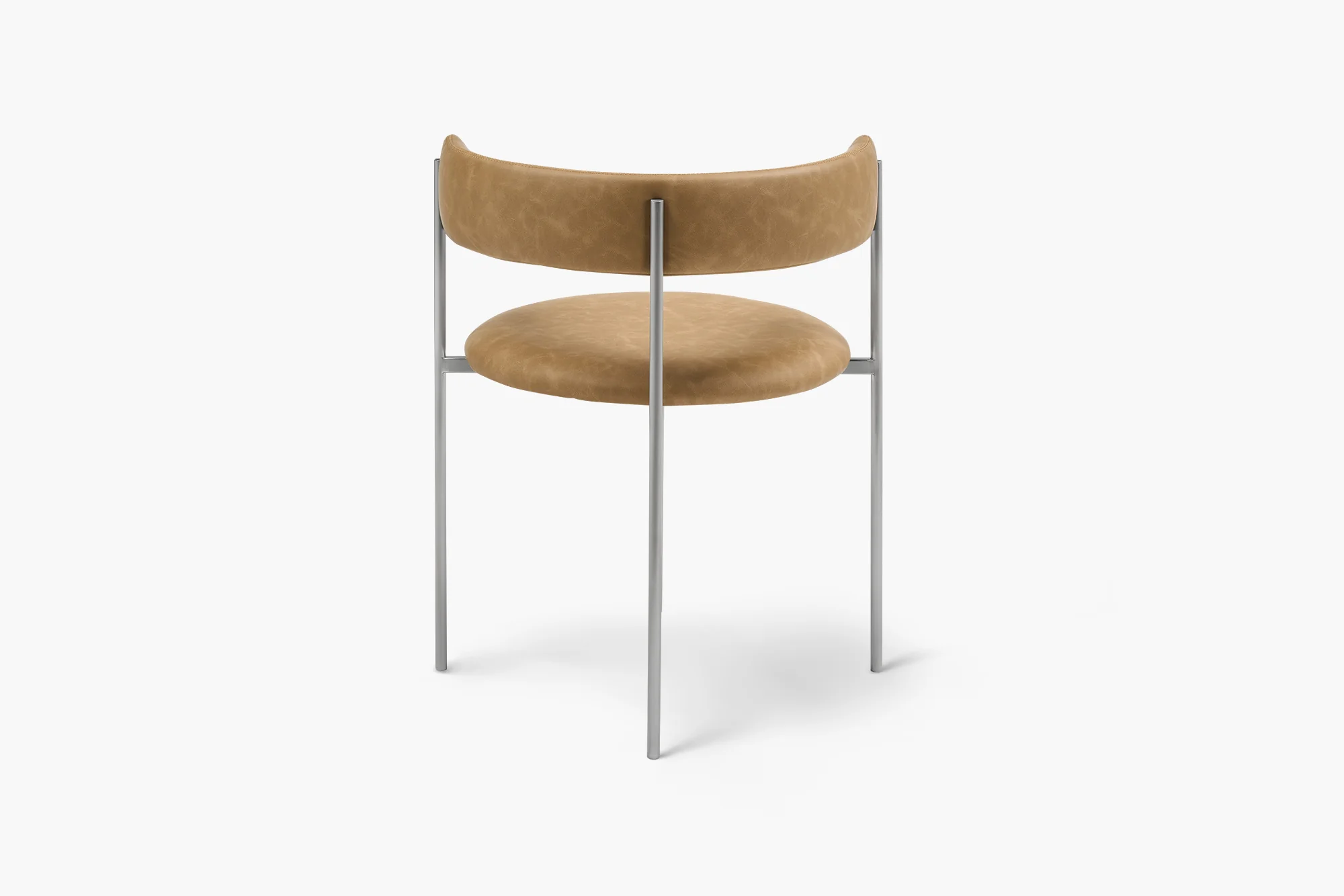 Tan Bellino Dining Chair Stainless Steel Legs - Image 8